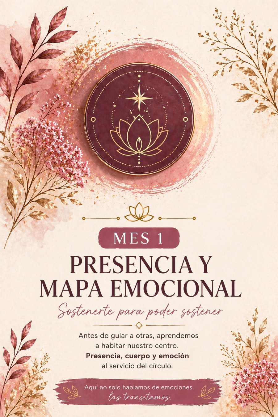 Mes 1 — Presencia y Mapa Emocional · Sostenerte para poder sostener